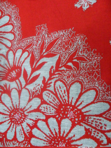 Red Coloured Jacquard Fabrics