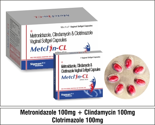 Metronidazole  500 mg.  + Clotrimazole  100 mg. Lactobacillus spores 150 misslion spores