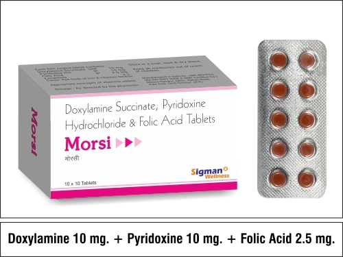 Doxylamine + Pyridoxine + Folic