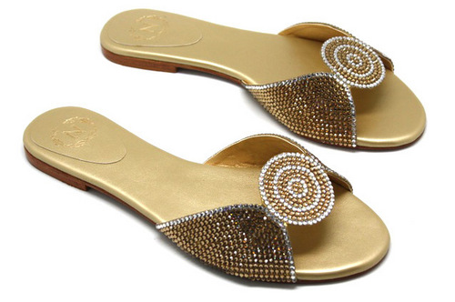 FAVOLA Crystallized Gold and Silver Shoe