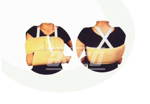 Universal Shoulder Immobilizer (Deluxe) - Fabric Straps Small to X-Large Beige | Durable Material Adjustable Straps Even Weight Distribution Maximum Comfort