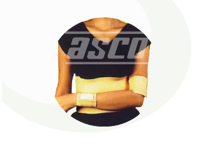 Universal Shoulder Immobilizer (Ring Type) RA3212 - Elastic Fabric, S/M/L, Beige | Shoulder Support, Arm Immobilization, Left/Right Arm