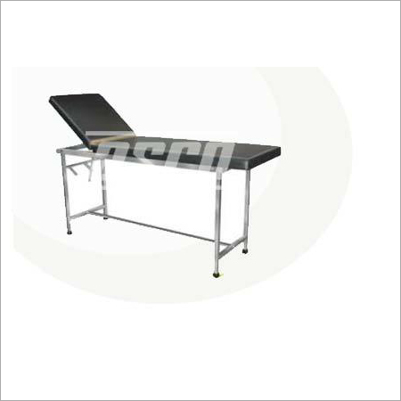 Hospital Examination Table In 2 Parts - Mild Steel, 180x60x80 cm | Adjustable Backrest, Foam Padded Top, Epoxy Powder Coated