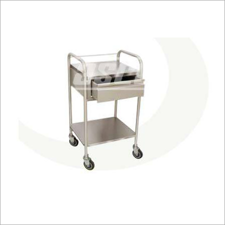 MF3922 Medicine Trolley - Mild Steel Epoxy Coated, 76x46x81 cm, Stainless Steel Shelves, Drawer, Mobile Design