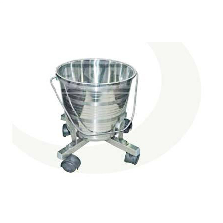 Medical Kick Bucket MF4301 - Stainless Steel Frame with Bucket, Four Castors | Durable, Mobile, Polished Finish, Two Handles, Easy Cleaning