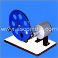 Bicycle Dynamo - Wooden Base, Direct Current Ac Generator | Driving Wheel, Lamp Holder, Bulb Included, Easy Mounting