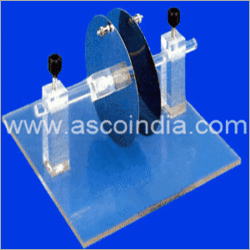 Capacitor Plates - Circular Plates on Perspex Rods, Adjustable Supports, Clear Perspex Base, Terminal Connections, Pith Ball with Cotton Thread