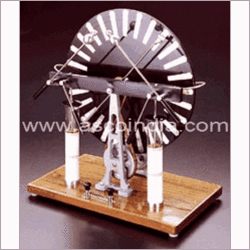 Wimshurt Machine - Plastic Plates, Aluminium Sectors, Corning Glass Leyden Jars | Electrostatic Generator, Belt Drive, Wooden Base