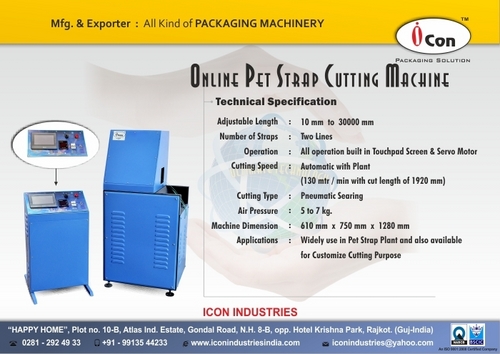 Online Pet Strap cutting machine