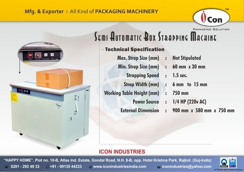 Semi automatic box Strapping machine