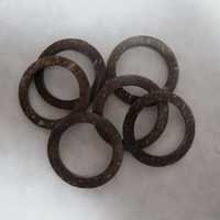 Coconut Shell Rings 6 pcs 37mm 1.5 in