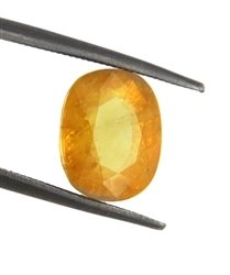 4.41ct Natural Oval Faceted Yellow Sapphire - Pukhraj Stone