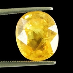  5.88ct Natural Oval Ceylon Yellow Sapphire - Pukhraj