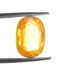 7 Ratti Natural Oval Faceted Yellow Sapphire - Pukhraj Stone