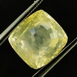 7 Ratti Natural Cushion Cut Untreated Ceylon Yellow Sapphire