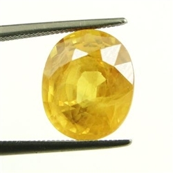  6.62ct Natural Oval Cut Ceylon Yellow Sapphire