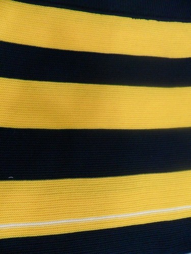 Yellow and Black Striped Fabric