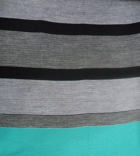 Grey Black Ticking Stripe Fabrics