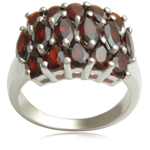 Mexican Silver Rings - Natural S925 Sterling Silver Garnet with Cluster and Solitaire Styles, Eco-Friendly and Customizable Design Options, Gift for Women