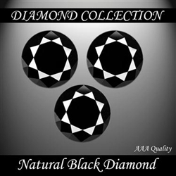 Buy Online 3 Carat Lot of 3 Certified Black Diamond Solitaires India