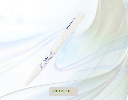 Promotional Plastic Ball Pen - Plastic 14cm Blue Ink 0.7mm Tip | Smooth Writing Customizable Durable Design Rubber Grip