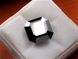 12.11ct Asscher Cut Natural Black Diamond - AAA Loose Stone