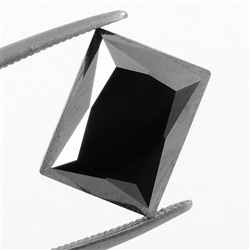 12.86 Ct Natural Emerald Cut Black Diamond - AAA Quality