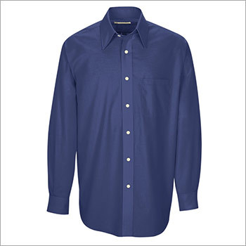 Shirt - Cotton Blend, M-XXL, Blue | Button Down Collar, Durable Fabric, Classic Style, Comfortable Fit, Easy Care, Professional Look, Regular Fit, Long Sleeve