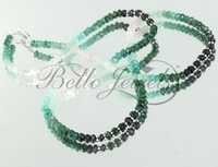 Single Strand Emerald Bead Necklace With Silver Findings