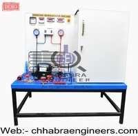 Domestic Refrigerator Test Rig - Stainless Steel, 3-4 Feet Height, White And Blue | Hermetically Sealed Compressor, Efficient Capillary Expansion Device, Dual Pressure Gauges, Energy Monitoring System