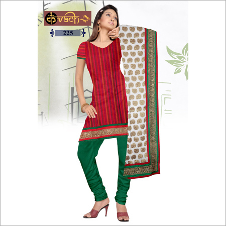 Suit Salwar - Cotton Blend, Red | Elegant Design, Soft Fabric, Comfortable Fit, Embroidery Work