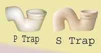 White Ceramic P Trap