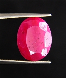 Buy Oval Faceted Ceritified Ruby Gemstone
