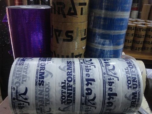 Trancy Brand Printed Logo Tape - Color: White