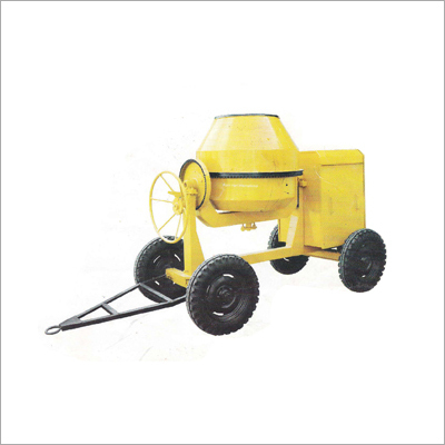 Concrete Mixer Machine - 10/7 Cft., Yellow, Mechanical, 6.5 HP Engine, 18-22 Drum RPM | Durable, Hassle-free Performance, Quality Tested, Longer Service Life