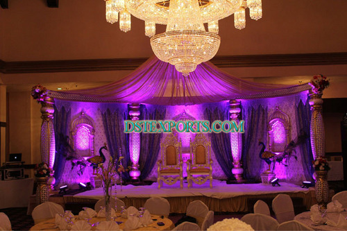 Asian Wedding Peacock Stage Set