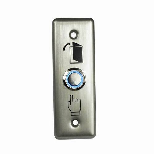 Stainless steel access control exit button with green led light