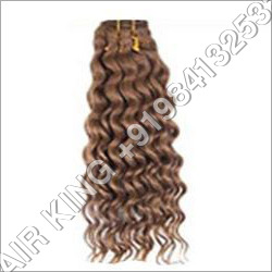 Curly Machine Weft Hair - Remy Material, Natural Color | Odor-Free, No Split Ends, Elegant Look