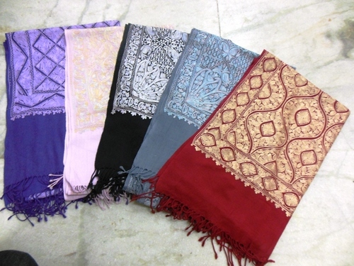 wool hand embroidery stoles