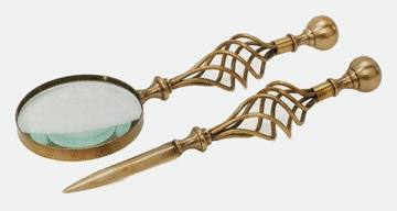 Antuqe Brass Magnifier & Letter Opener