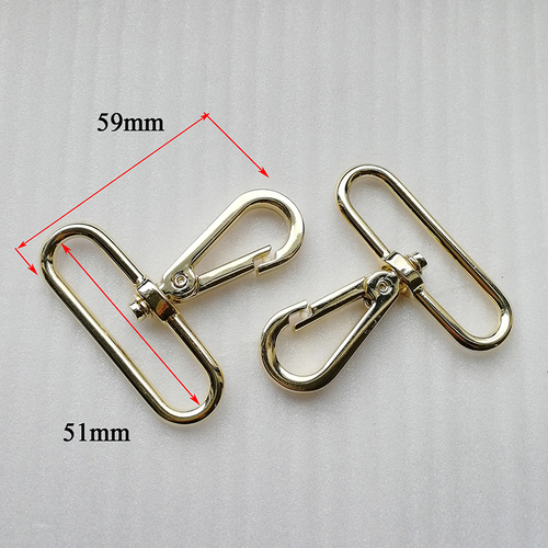 59Mm Alloy Metal Gold Dog Hook Hardware For Handbag Swivel Eye Snap Hook Usage: Bag Accessories