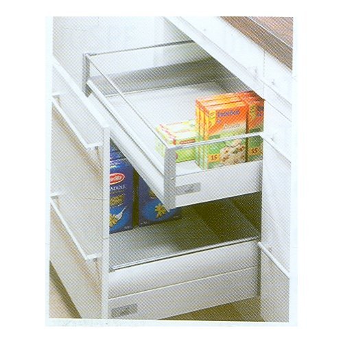 lnnoTech Preassembled Internal Pot-and-Pan Drawer - Metal/Glass, 16-19mm Sides, Quadro Slides, Quiet Closing