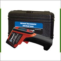 Red And Black Mastercool Infrared Digital Thermometer With Dual