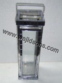 Magic Lantern - Metal & Glass, 12x6x6 Inches, Black | Polished Finish, Candle Light, Portable, Elegant Modern Style