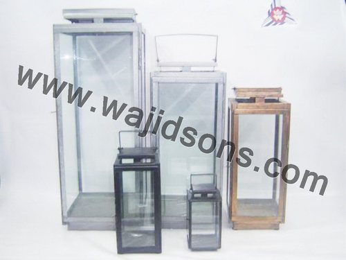 metal lanterns silver