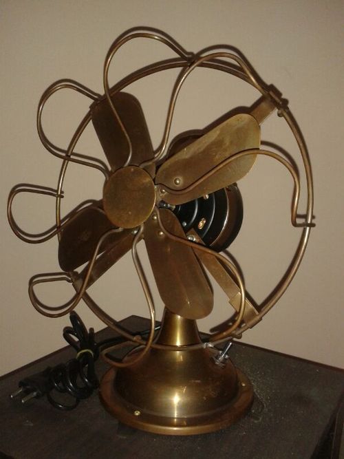 Antique Brass Table Fan