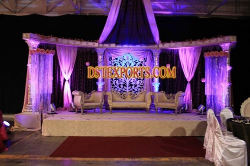 Asian Stage With Crystal Flower Backdrop