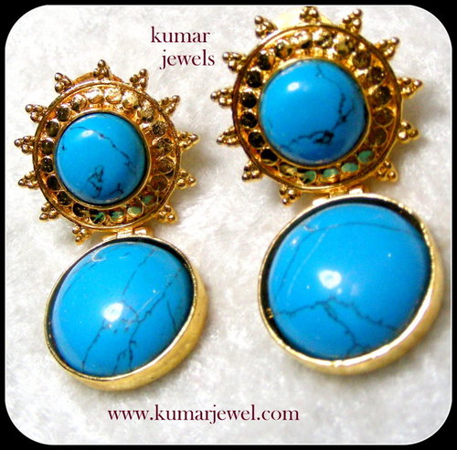 SOLO FIROZA STONE EARRING