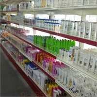 Cosmetic Display Shelves - Color: White Red