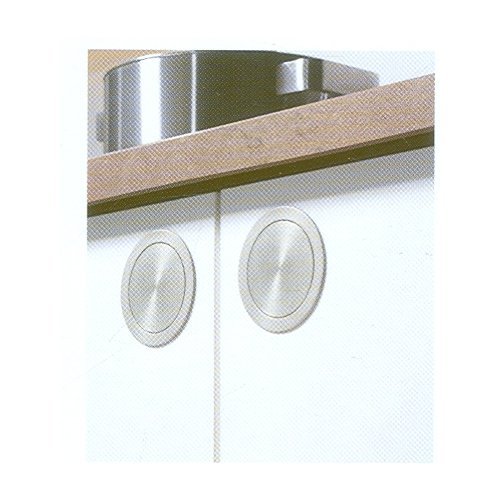 ProDecor handle-Touch-in - Stainless Steel, Varied Sizes, Brushed/Chrome Finish | Easy Installation, Customizable Color, Round & Rectangular Shapes